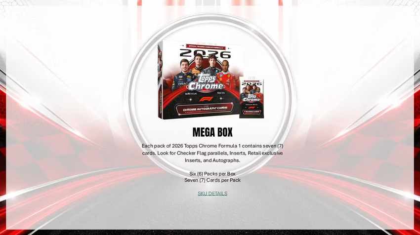 2026 Topps Chrome F1 Formula 1 Mega Box