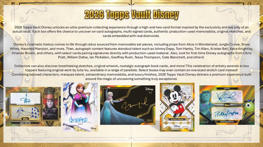 2026 Topps Disney Vault Hobby Box (Pre Order)-Cherry Collectables
