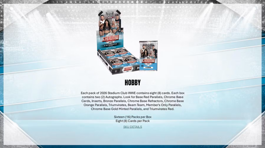 2026 Topps Stadium Club WWE Wrestling Hobby Box (Pre Order)-Cherry Collectables