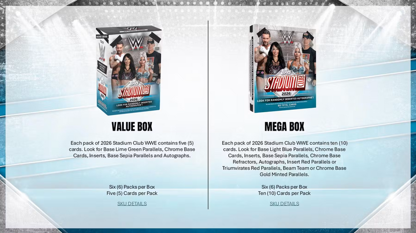 2026 Topps Stadium Club WWE Wrestling Hobby Box (Pre Order)-Cherry Collectables