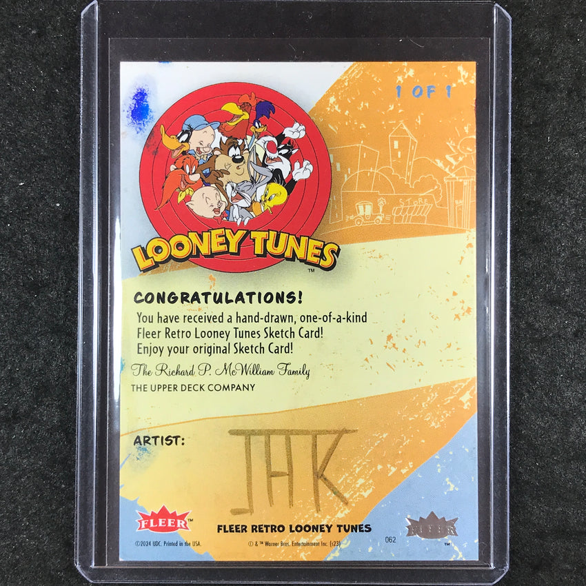 2024 Fleer Retro Looney Tunes DAFFY DUCK BUGS BUNNY Artist Sketch 1/1 JAKA