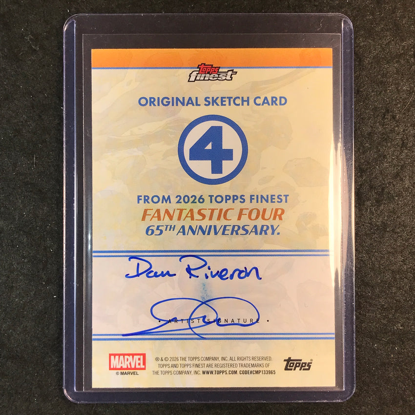 2026 Topps Finest Fantastic Four SHE-HULK Artist Sketch 1/1 DANIEL RIVERON