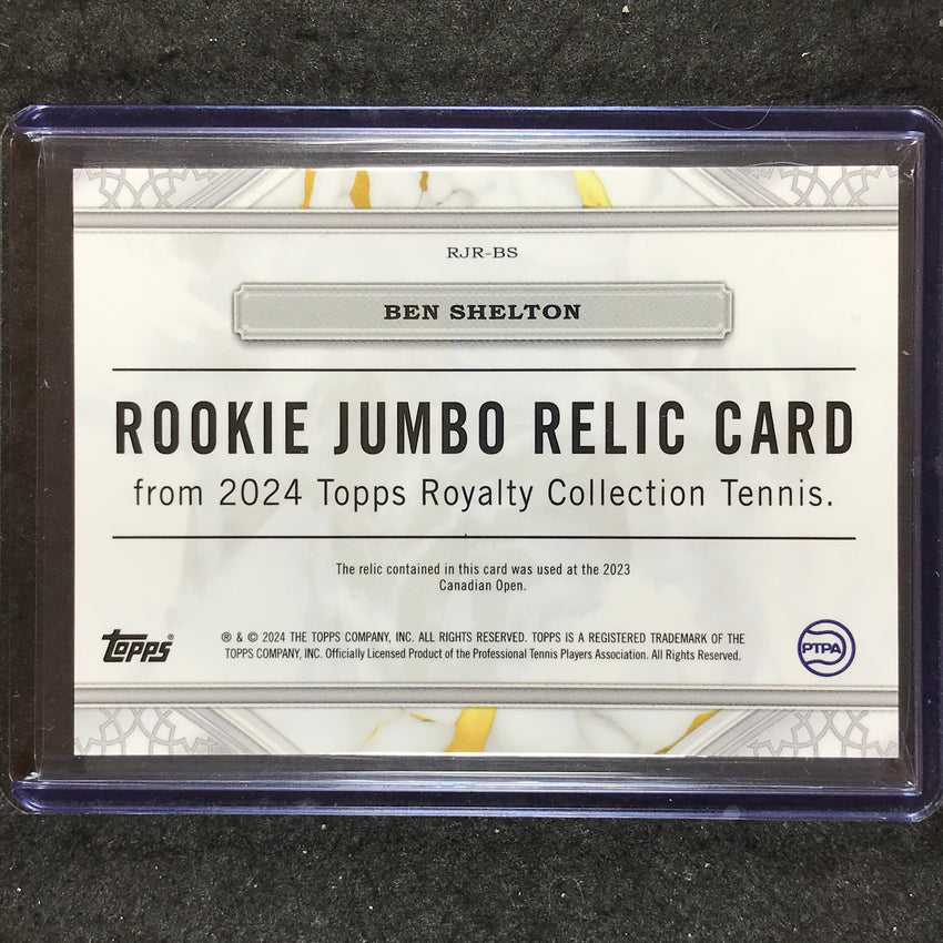 2024 Topps Royalty Tennis BEN SHELTON Rookie Jumbo Relic Green 1/5