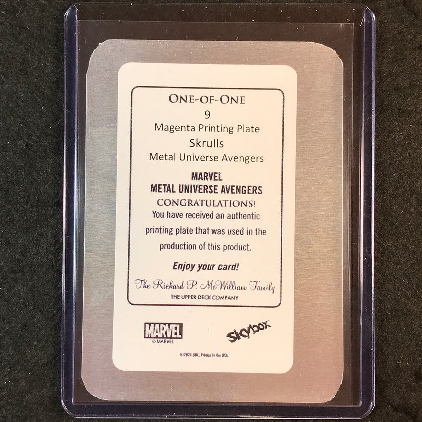 2024 Marvel Metal Universe Avengers SKRULLS Base Printing Plate Magenta 1/1 #9