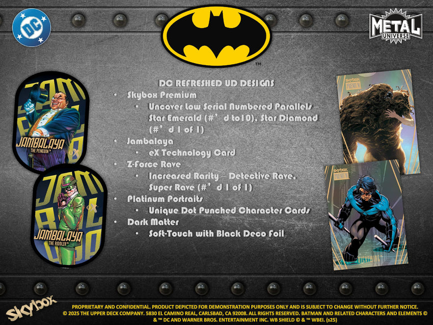 2025 Upper Deck DC Skybox Metal Universe Batman Hobby Box