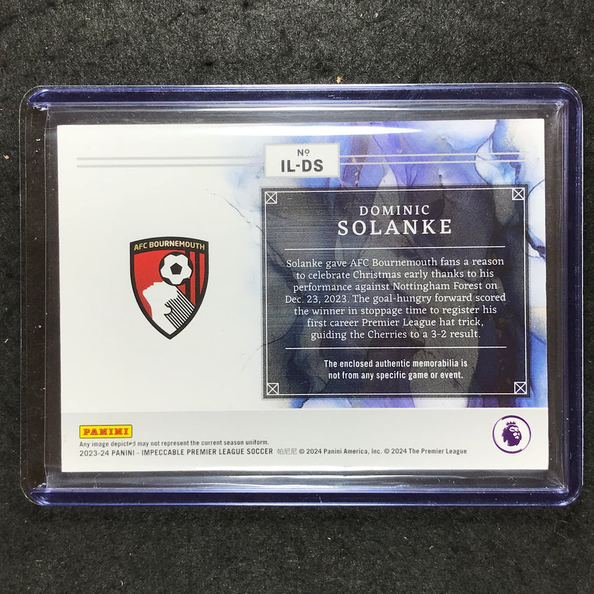 2023-24 Impeccable Soccer DOMINIC SOLANKE Illustrious Materials Patch 1/1