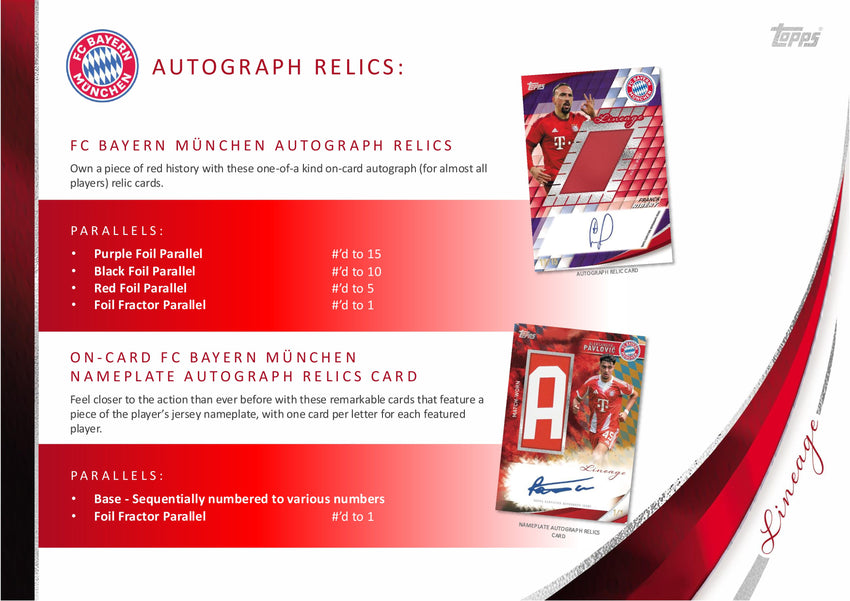 2025-26 Topps Soccer FC Bayern Munich Lineage Hobby Box