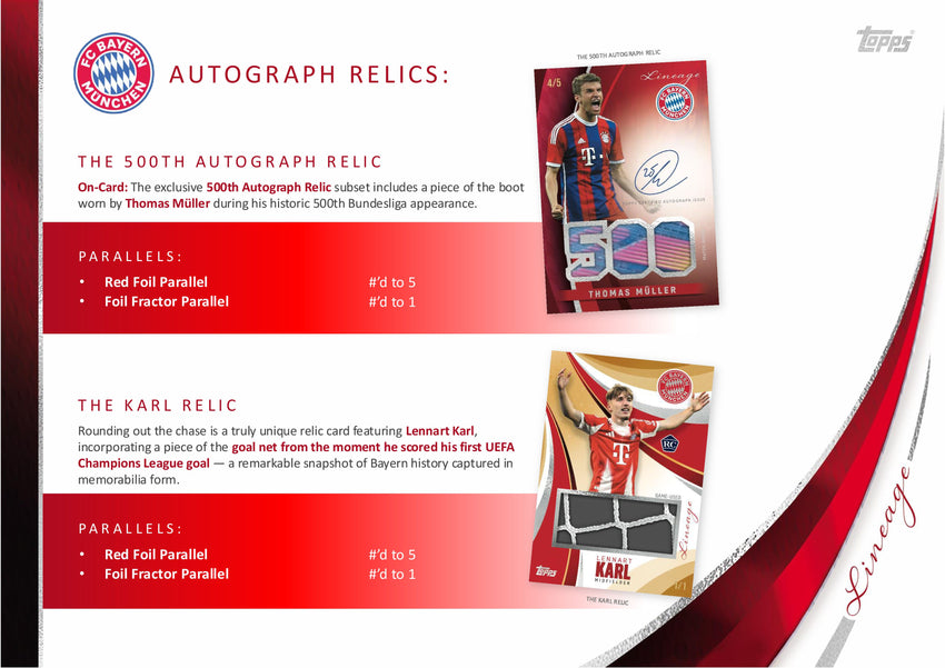2025-26 Topps Soccer FC Bayern Munich Lineage Hobby Box
