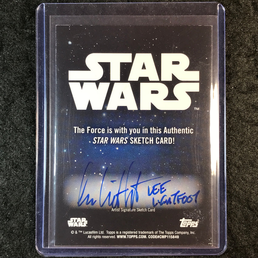 2025 Star Wars Chrome Galaxy AHSOKA TANO Artist Sketch 1/1 LEE LIGHTFOOT