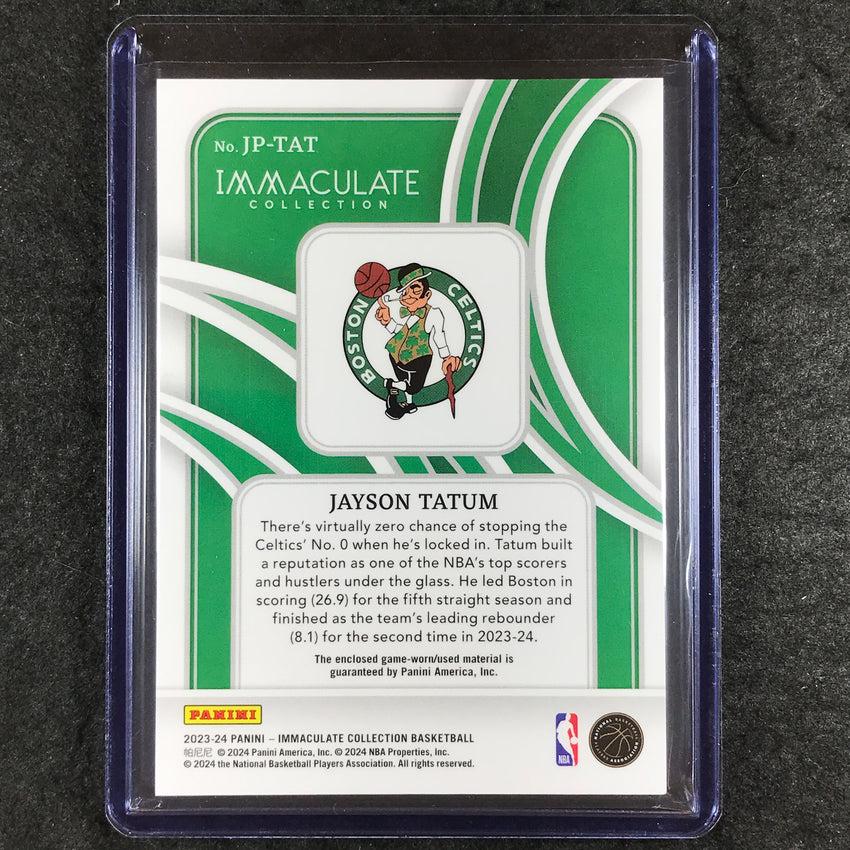 2023-24 Immaculate JAYSON TATUM Jersey Number Jumbo Patch 3/6