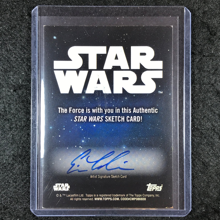 2024 Star Wars Chrome Galaxy THE EMPEROR Artist Sketch 1/1 ERIC MEDINA