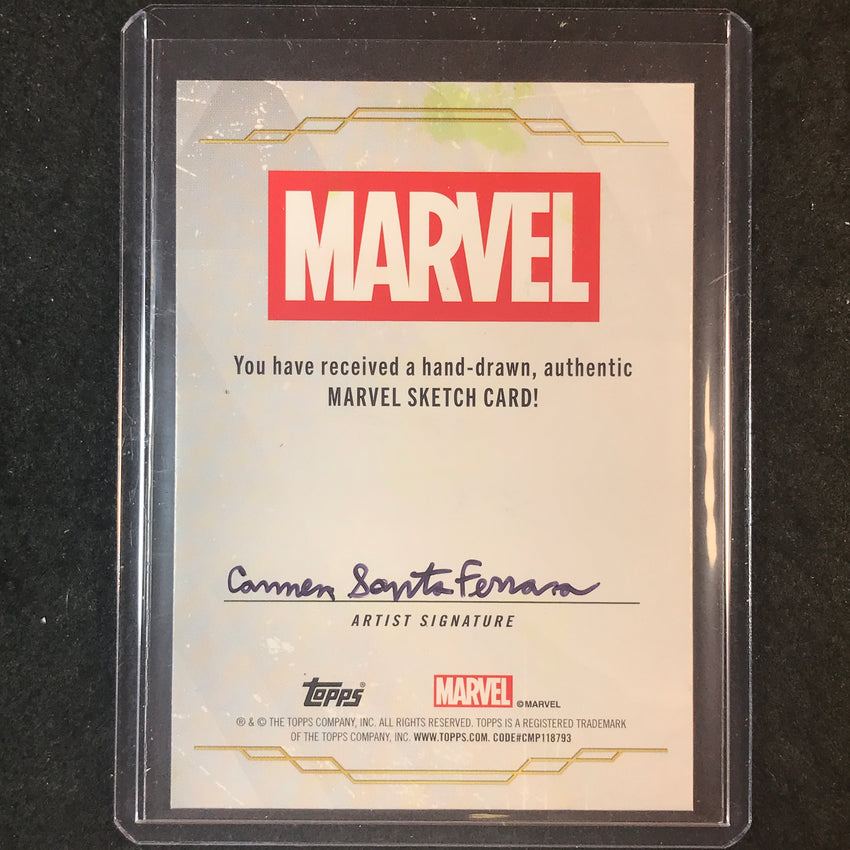 2025 Topps Chrome Marvel Studios THING Artist Sketch 1/1 CARMEN SANTA FERRARA