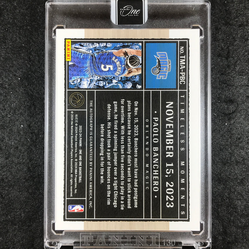2023-24 One and One PAOLO BANCHERO Timeless Moments Autograph Purple 31/35