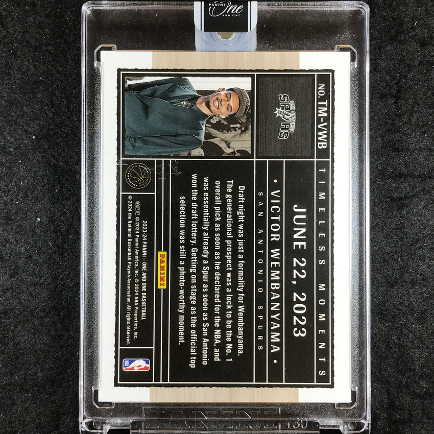 2023-24 One and One VICTOR WEMBANYAMA Rookie Timeless Moments 4/99