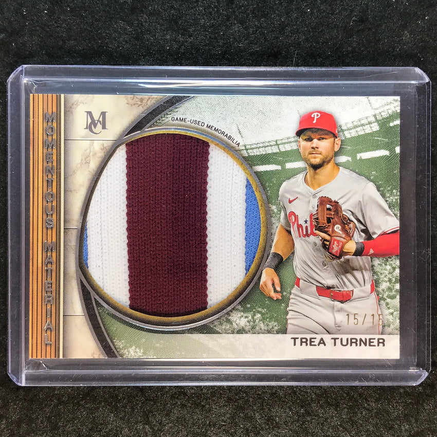 2025 Museum Baseball TREA TURNER Momentous Material Jumbo Patch Relic 15/15