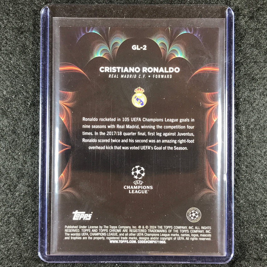 2023-24 Topps Chrome UEFA Club Comp CRISTIANO RONALDO Golazo Gold 48/50 #2