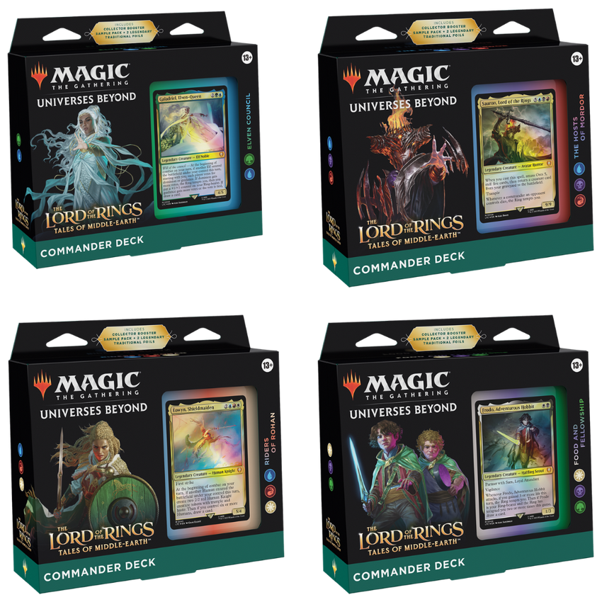 Magic The Gathering - The Lord of the Rings: Tales Of Middle-Earth Commander 4-Deck Display