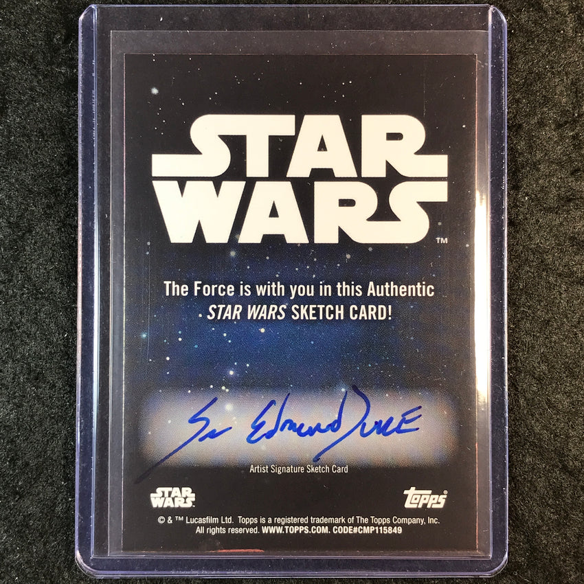 2025 Star Wars Chrome Galaxy DARTH VADER Artist Sketch 1/1 SIR EDMUND DUKE