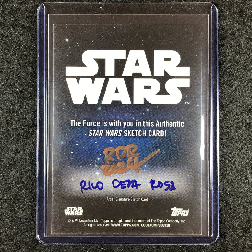 2024 Topps Chrome Star Wars DARTH VADER Artist Sketch 1/1 RICO DELA ROSA