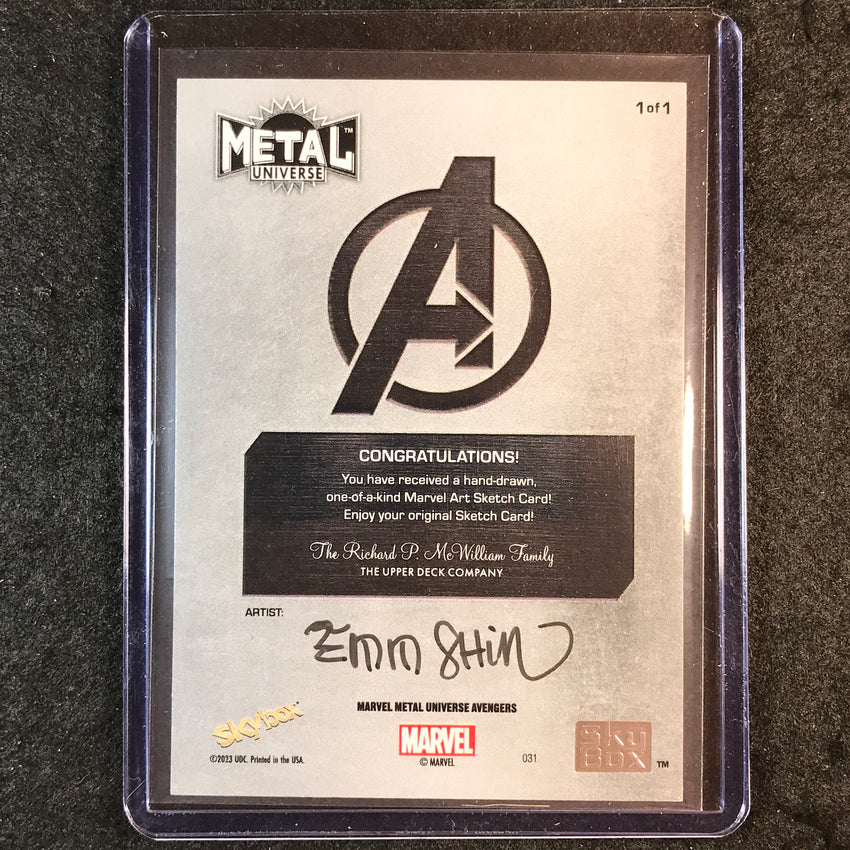 2024 Marvel Metal Universe Avengers VISION Sketch 1/1 EMMSHIN