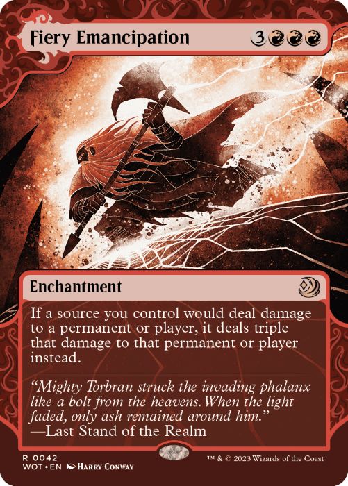 Fiery Emancipation - #42 Rare Wilds of Eldraine Enchanting Tales