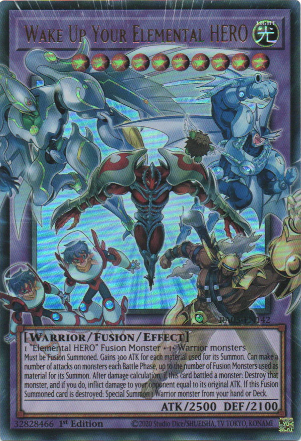 [ULTRA RARE]  Wake Up Your Elemental HERO (OVERFRAME) - RA05-EN142 - 1st Edition