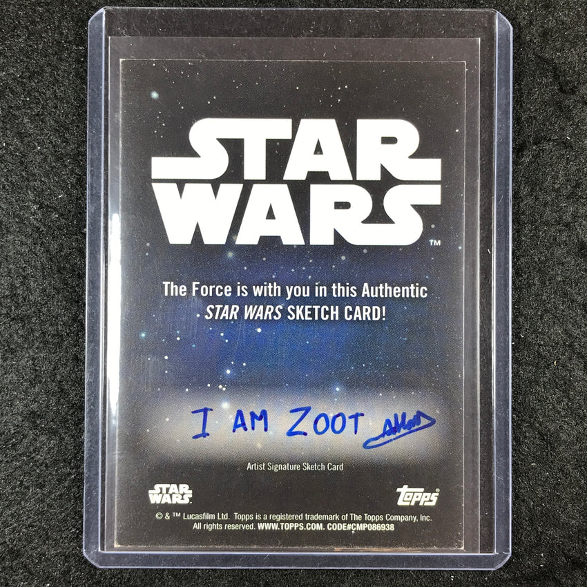 2024 Star Wars Chrome Galaxy WICKETT W. WARRICK Artist Sketch 1/1 ANDY HANKS