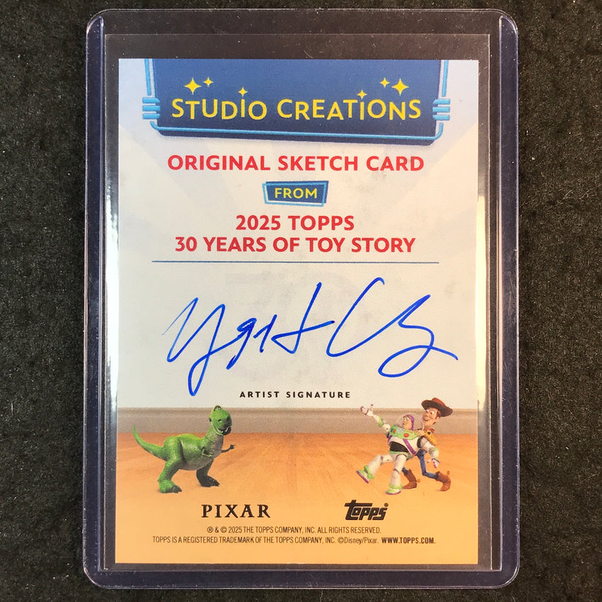 2025 Topps Toy Story WOODY Studio Creations Sketch 1/1 YUNG-HAN CHANG