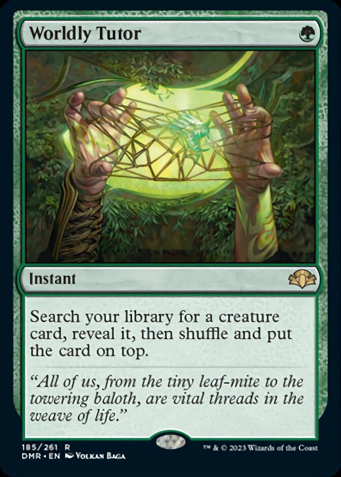 Worldly Tutor - 185/261 - Rare Dominaria Remastered