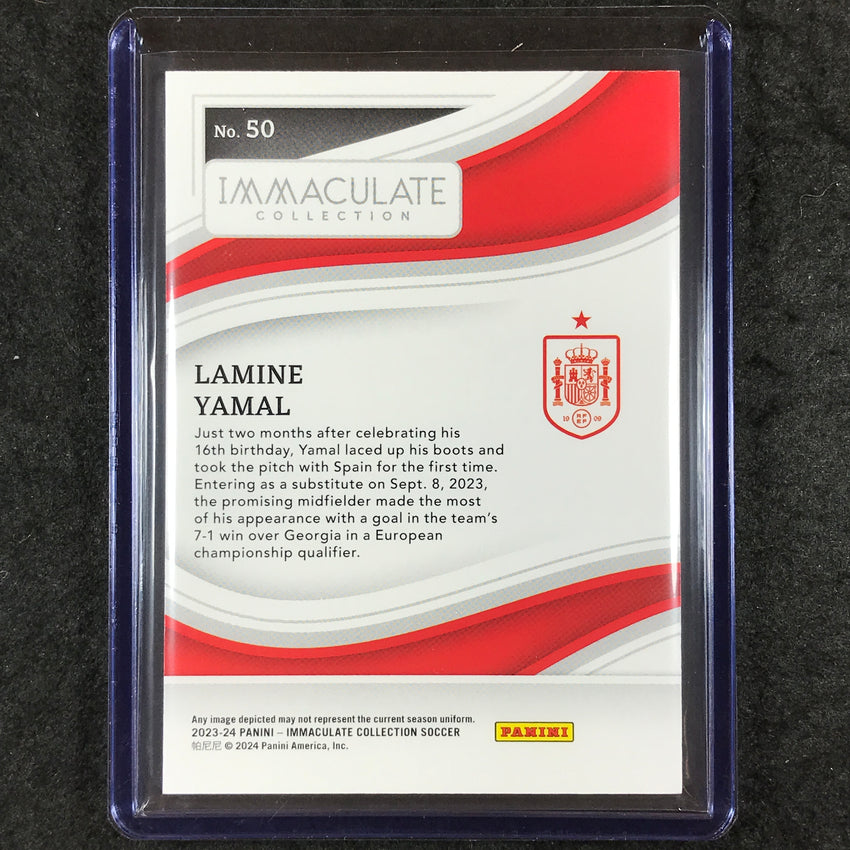 2023-24 Immaculate Soccer LAMINE YAMAL Base Rookie Ruby Red 3/19 #50