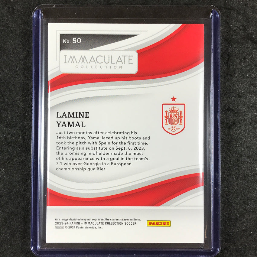 2023-24 Immaculate Soccer LAMINE YAMAL Base Rookie Ruby Red 18/19 #50