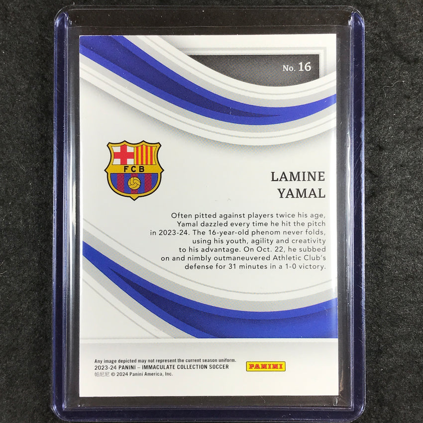 2023-24 Immaculate Soccer LAMINE YAMAL Immaculate Images Rookie Ruby Red 9/9 #16