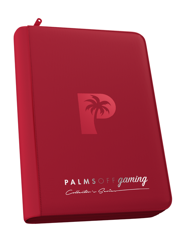 Palms Off Gaming Collectors Series 4 Pocket Zip Binder RED