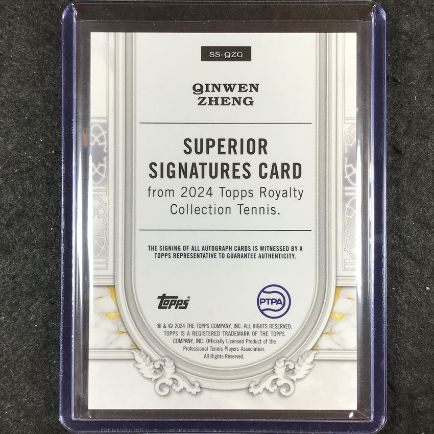 2024 Topps Royalty Tennis QINWEN ZHENG Superior Signatures Auto Base 50/75