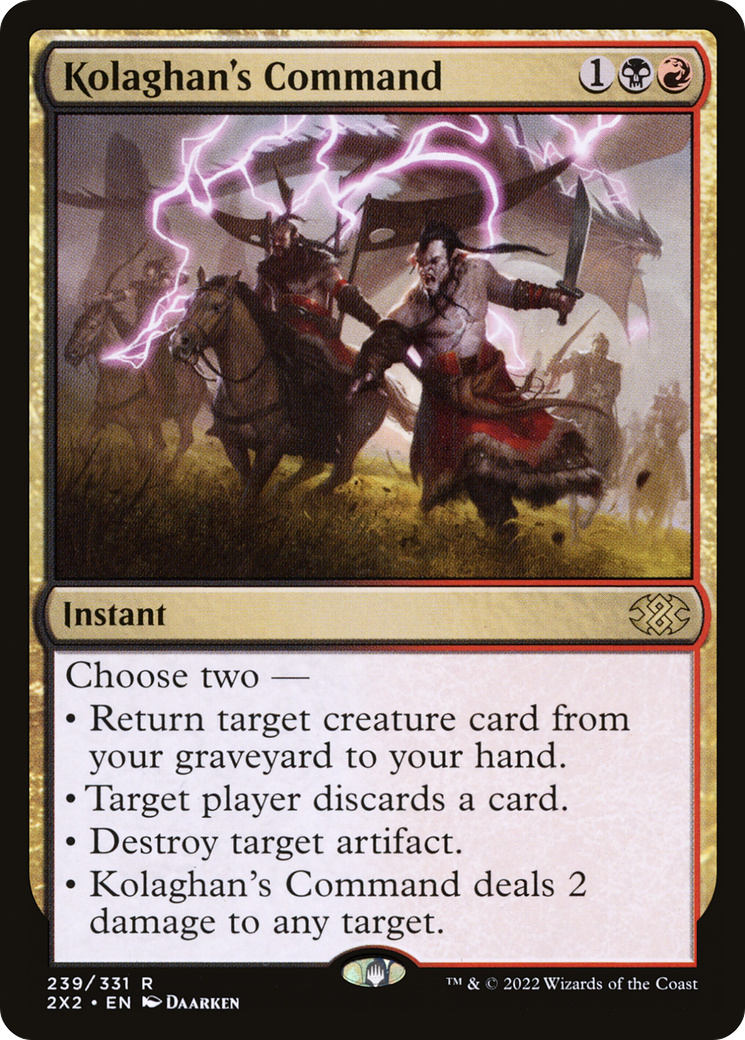 [FOIL] Kolaghan's Command #239 - RARE 2X2 - Double Masters 2022