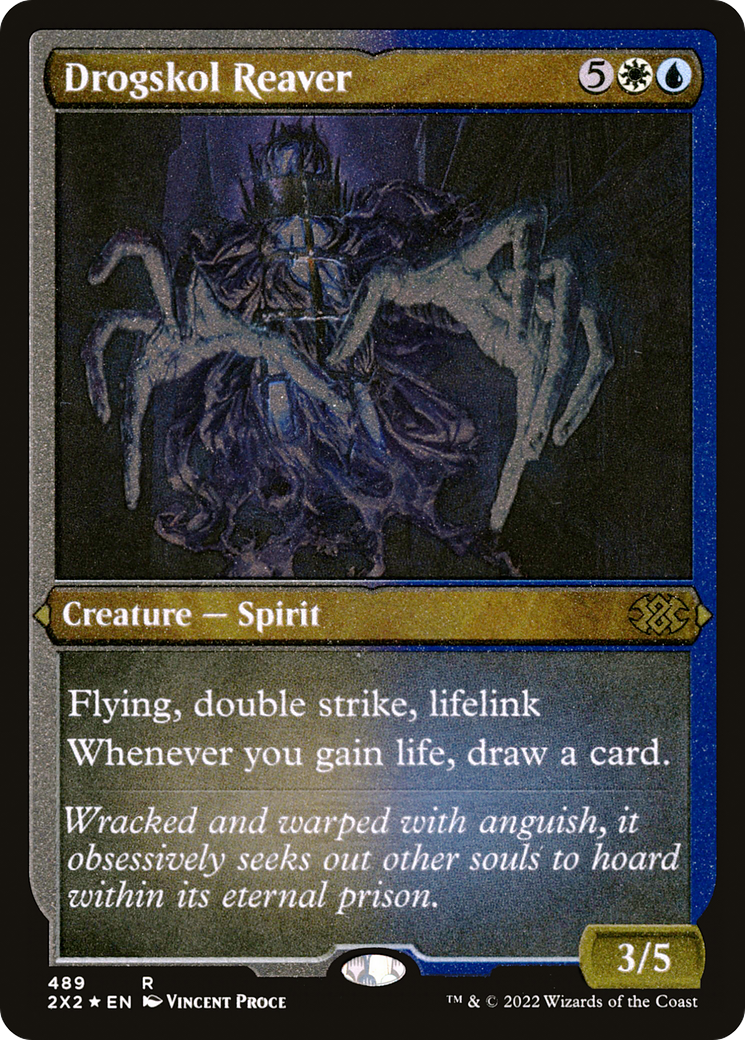 [ EF ] [FOIL] Drogskol Reaver (Foil Etched) #489 - RARE 2X2 - Double Masters 2022