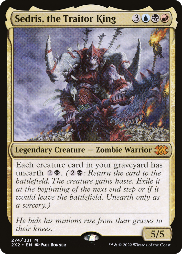 Sedris, the Traitor King #274 - MYTHIC 2X2 - Double Masters 2022