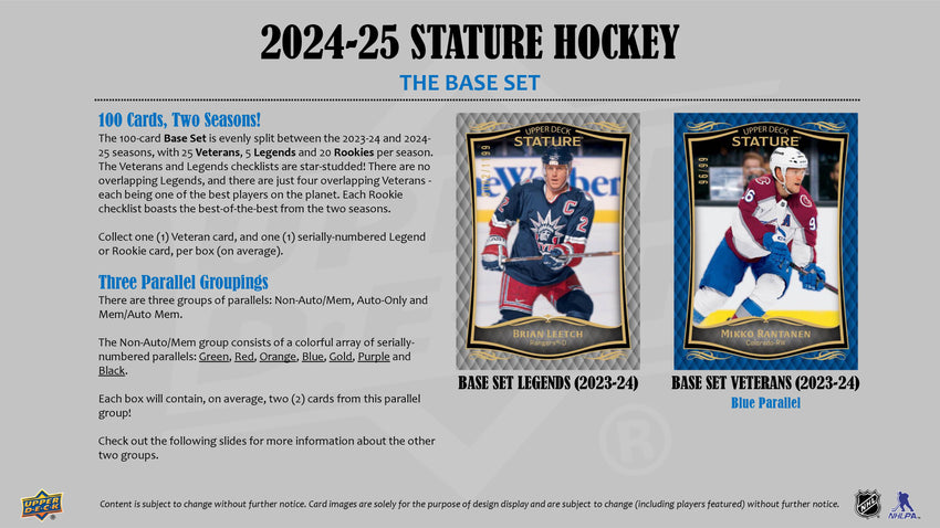 2024-25 Upper Deck Stature Hockey Hobby Box