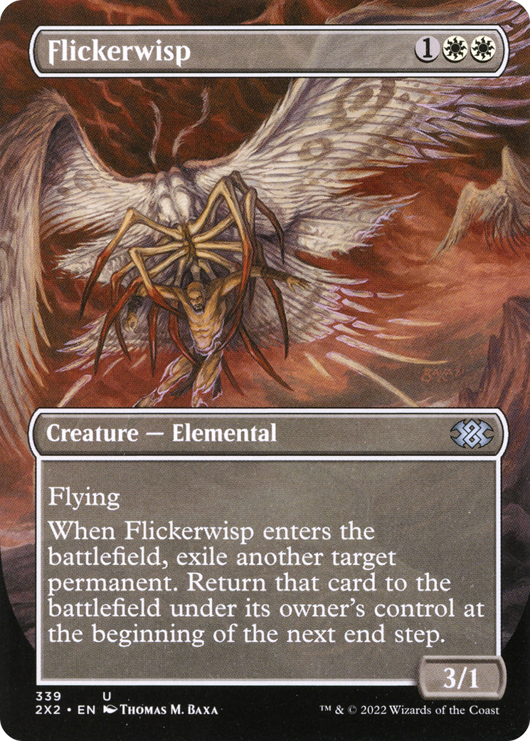 [ BL ] [FOIL] Flickerwisp (Borderless) #339 - UNCOMMON 2X2 - Double Masters 2022