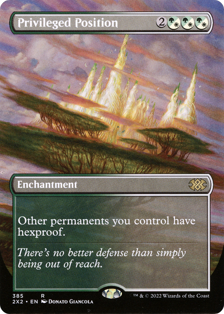 [ BL ] [FOIL] Privileged Position (Borderless) #385 - RARE 2X2 - Double Masters 2022