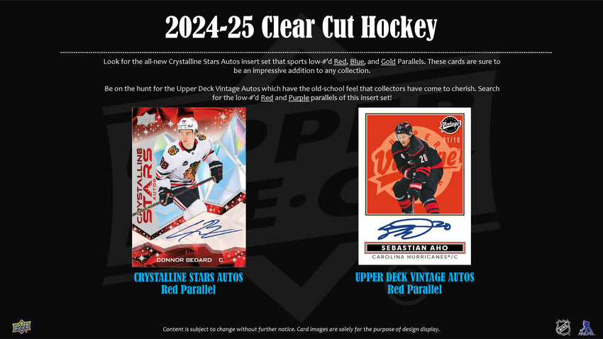 2024-25 Upper Deck Clear Cut Hockey Hobby Box