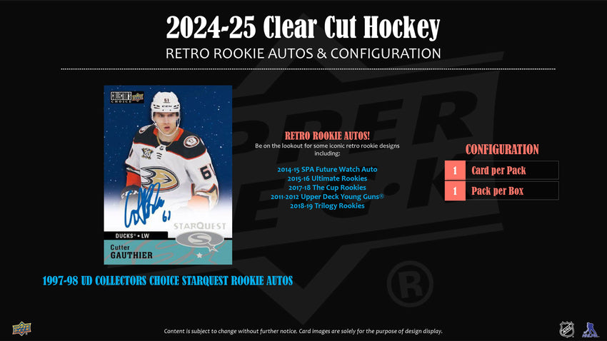 2024-25 Upper Deck Clear Cut Hockey Hobby Box