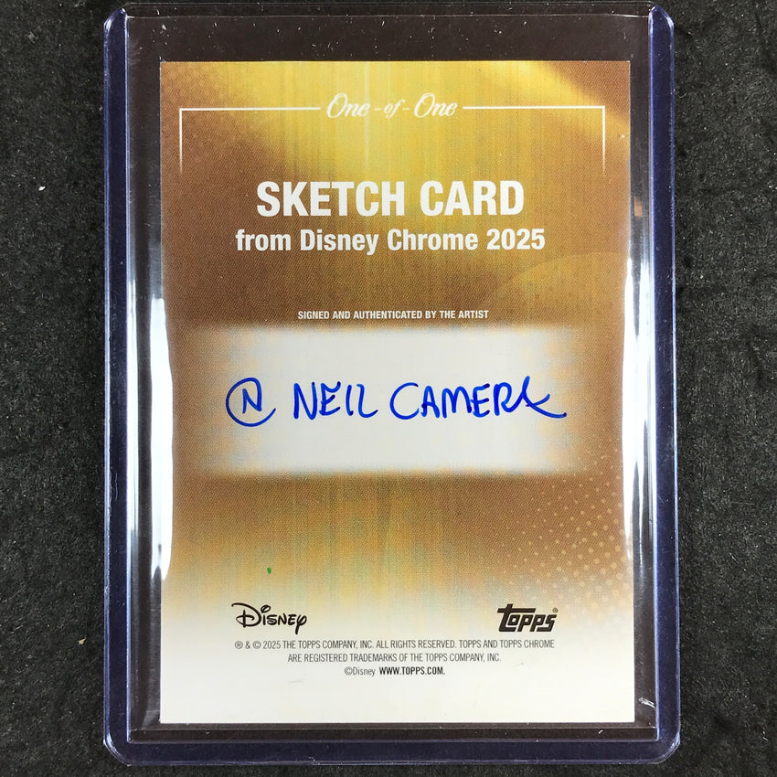 2025 Topps Chrome Disney ALADDIN PRINCESS JASMINE Artist Sketch 1/1 NEIL CAMERA
