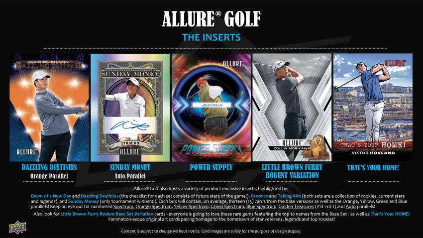 2026 Upper Deck Allure Golf Hobby Box