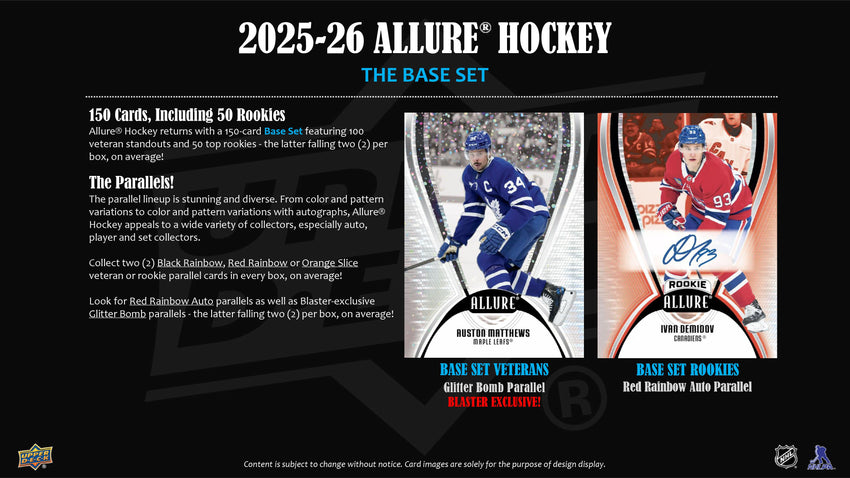 2025-26 Upper Deck Allure Hockey 4-Pack Blaster Box (Pre Order)