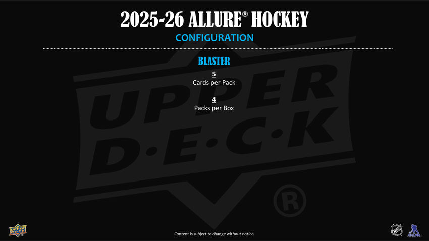 2025-26 Upper Deck Allure Hockey 4-Pack Blaster Box (Pre Order)
