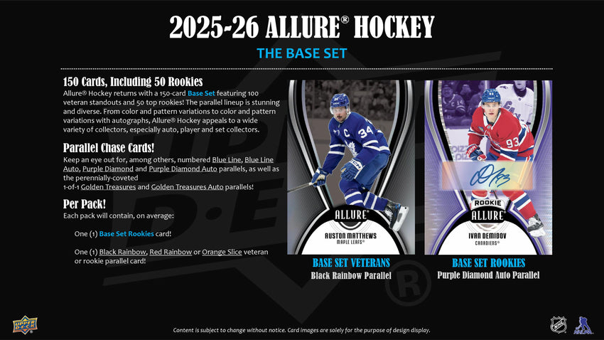 2025-26 Upper Deck Allure Hockey Hobby Box (Pre Order)