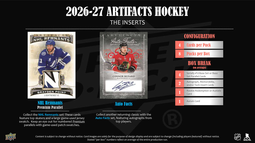 2026-27 Upper Deck Artifacts Hockey Hobby Box (Pre Order)