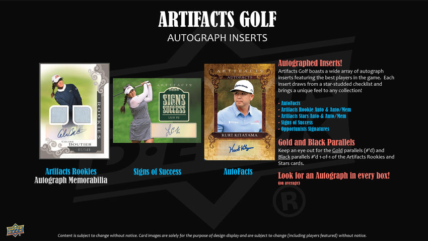 2026 Upper Deck Artifacts Golf Hobby Box (Pre Order)