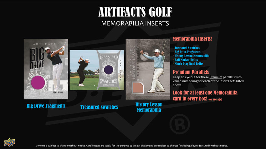 2026 Upper Deck Artifacts Golf Hobby Box (Pre Order)